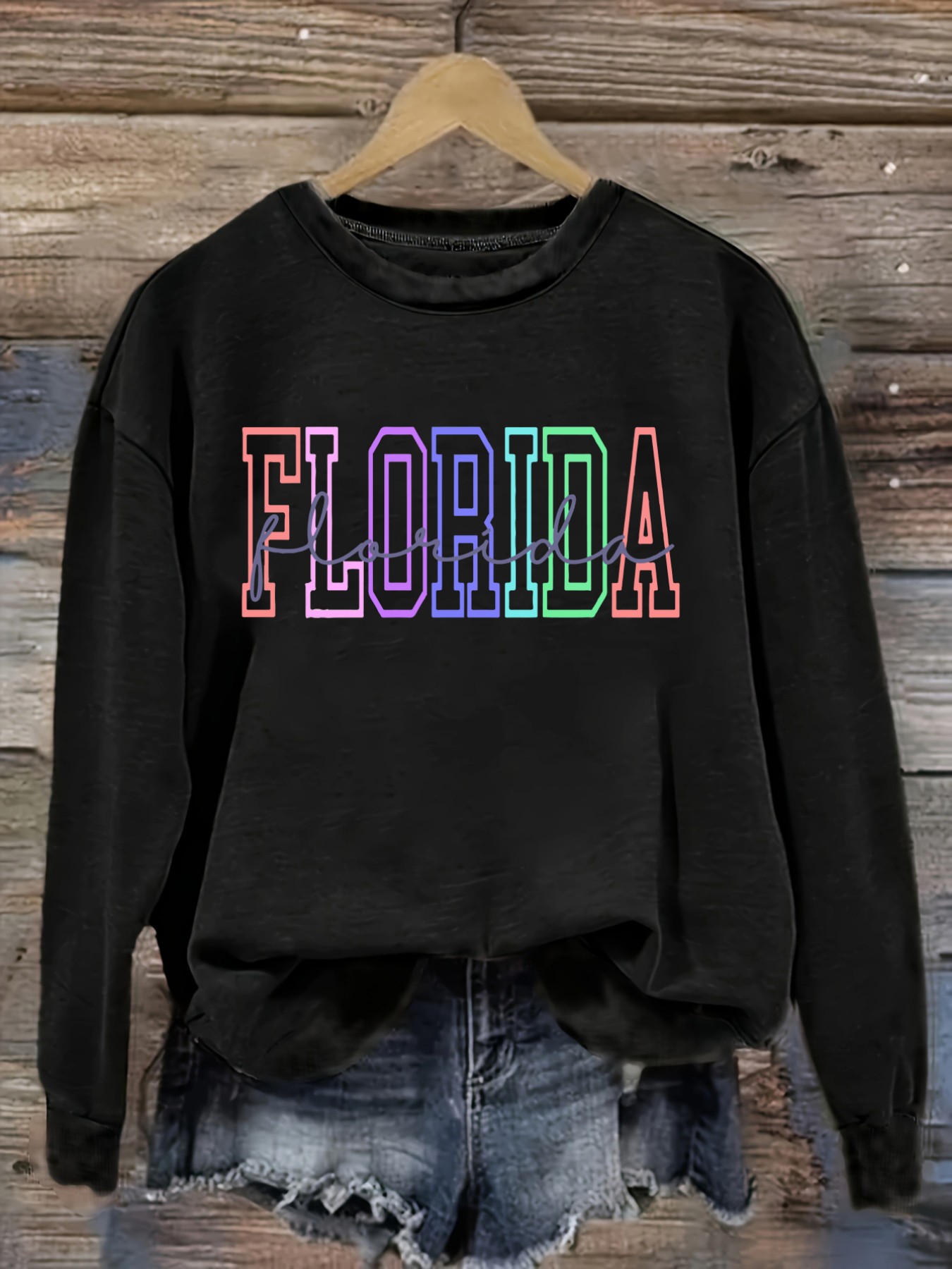 Winter Clothing Usa - Damen-Freizeit-T-Shirt mit langen Ärmeln und Rundhalsausschnitt,