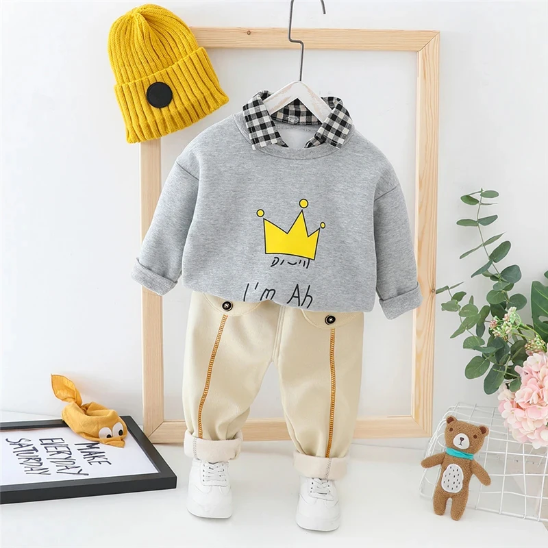 Winter Clothing Activities For Toddlers - Herbst Winter Kinder Plüsch Pullover Hosen