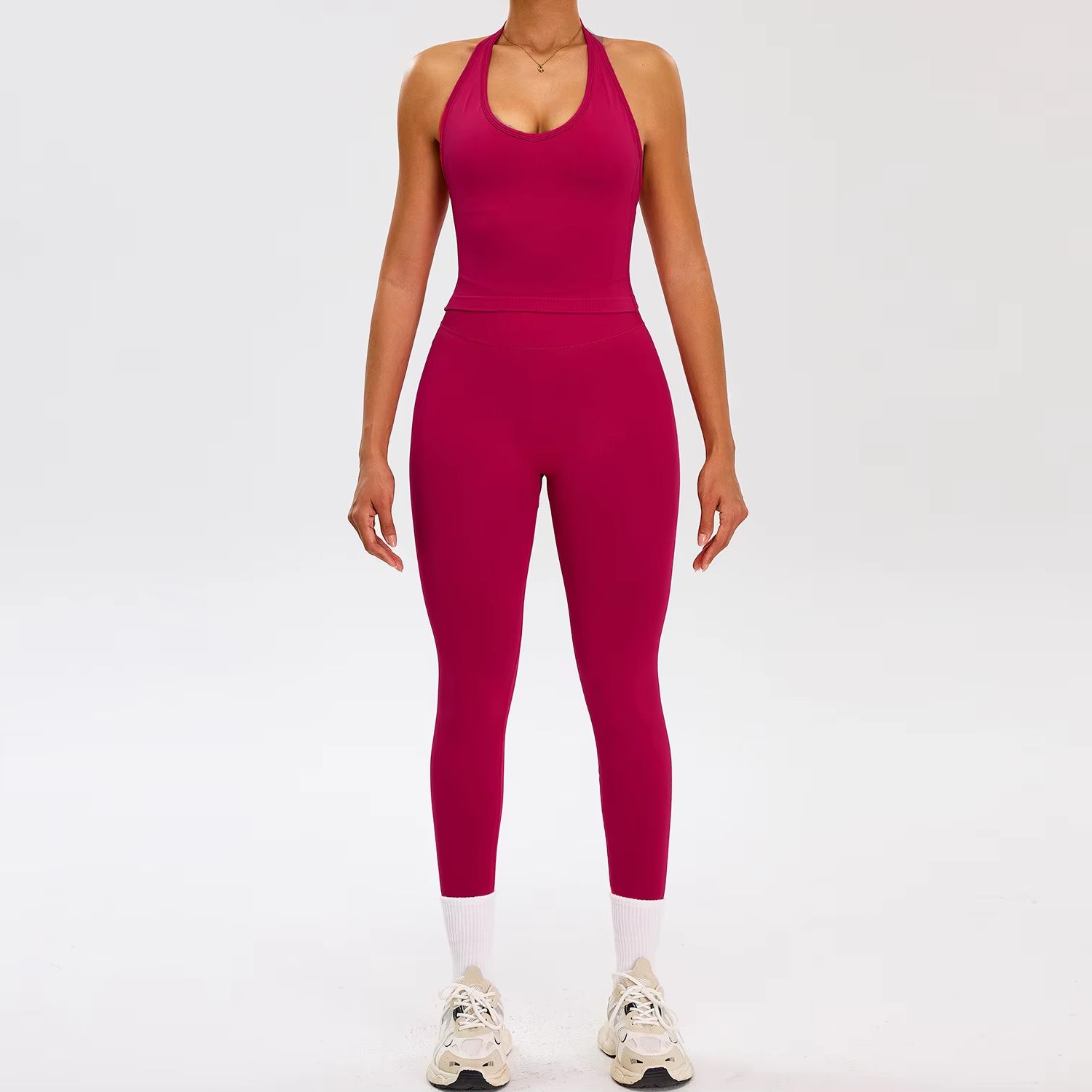 Winter Clothing Equipment - 2-teiliger Damen-Trainingsanzug, nahtloses Yoga-Set, Workout-Outfits, Sportbekleidung,