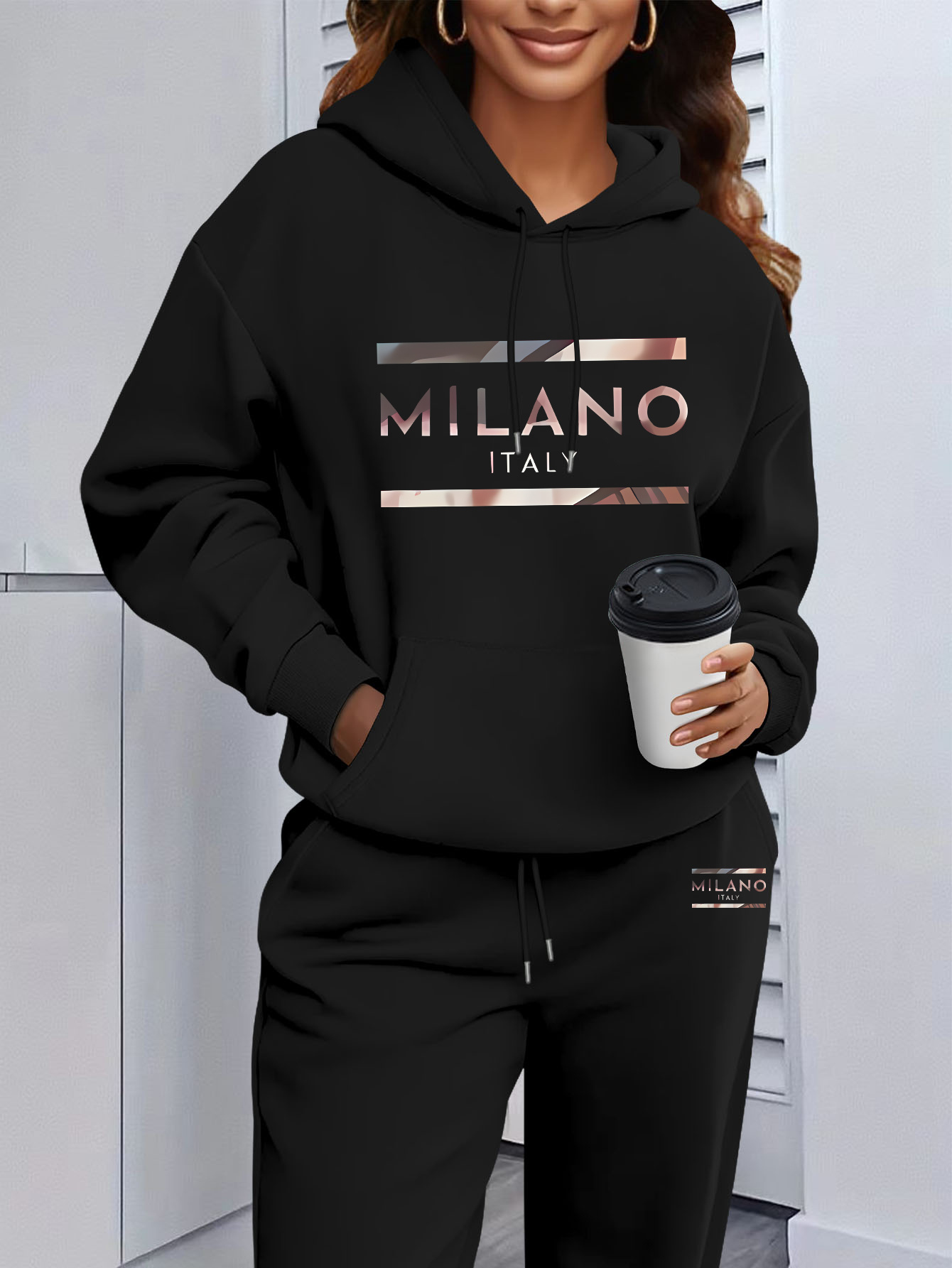 Winter Clothing Usa - 2026 Damen-Print-Kapuzenpullover-Set, hochwertige, heiß begehrte Outfits,
