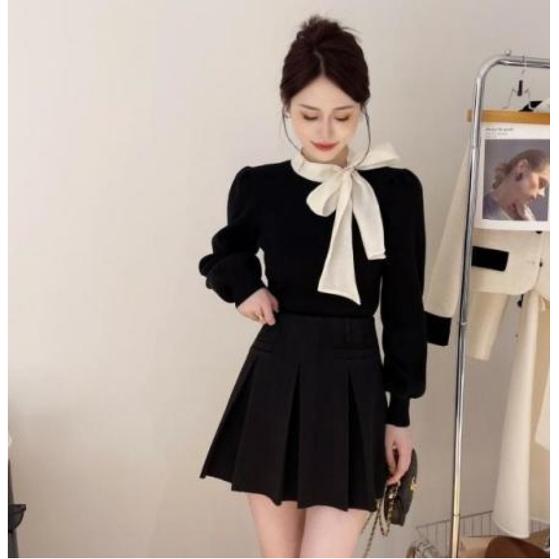 Clothing Style Winter - Frühling Herbst Frauen Anmutige Bowknot Tops