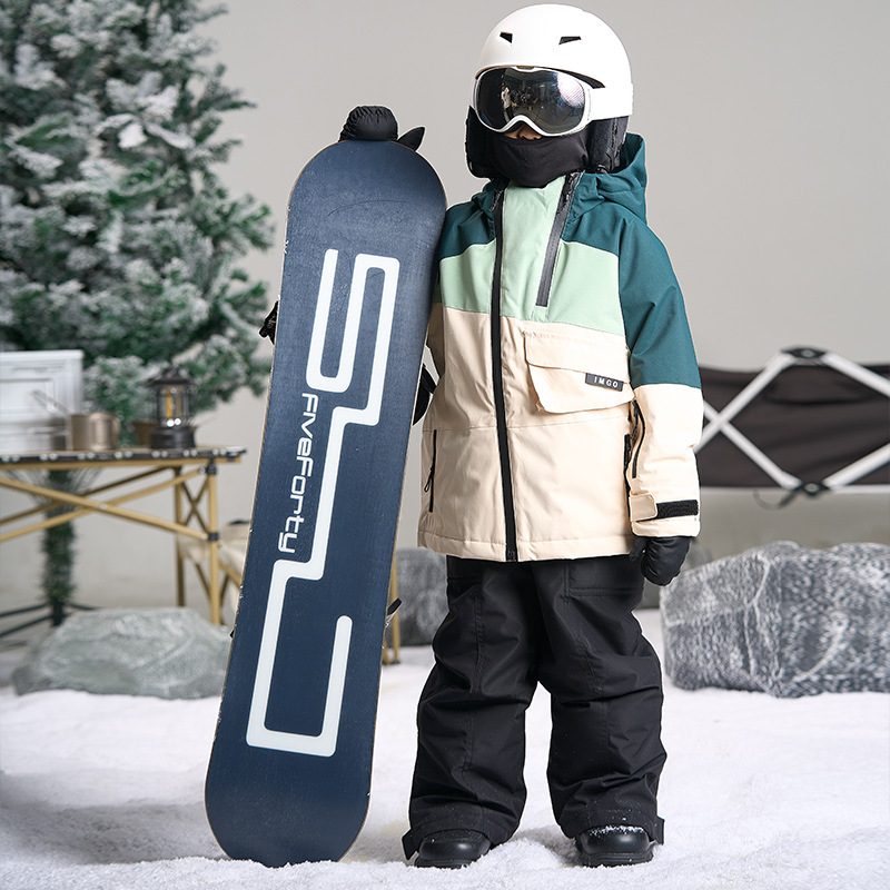 Ski Pants Waterproof - Winter Unisex Kinder Skianzug Doppelreißverschluss Schneeanzug