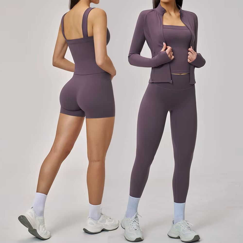 Winter Clothing Equipment - 2/3-teiliges Damen-Trainingsanzug-Yoga-Set, Workout-Outfits, Sportbekleidung, Fitnesskleidung, High-Waist-Leggings,