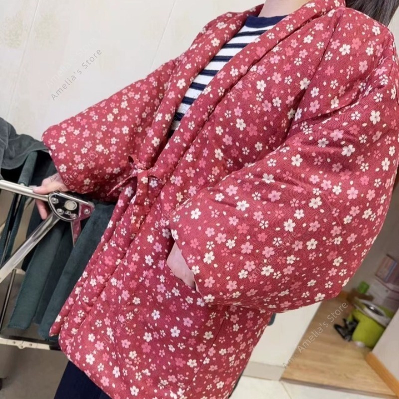 Traditional Winter Japanese Clothing - Hanten Jacke, traditionelle japanische Kleidung, Herbst-Winter-Kimono