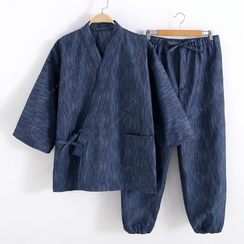 Traditional Winter Japanese Clothing - Japanische Samue Winter Warme Set Männer