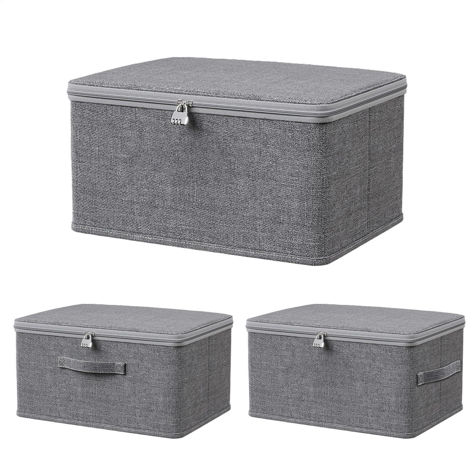 Winter Clothing Storage - Abschließbare Aufbewahrungsbox mit Deckel, stapelbarer, staubdichter