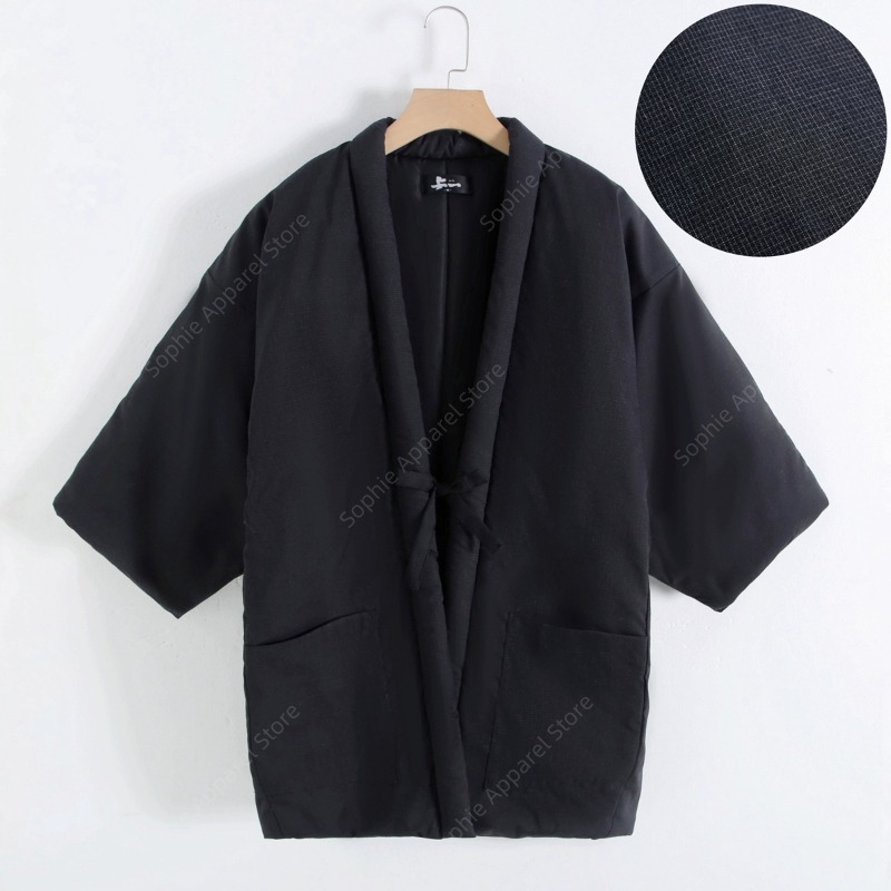 Traditional Winter Japanese Clothing - Winter Hanten Männer Jacke Japanischen Stil