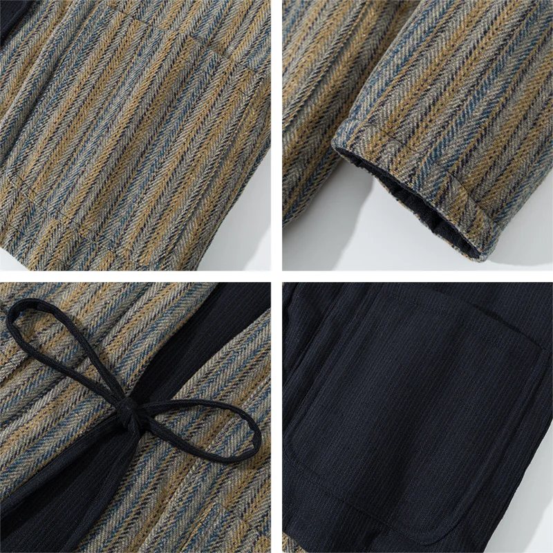 Gestreifte Kimono-Jacke im jap – Traditional Winter Japanese Clothing Bewertung und Preis