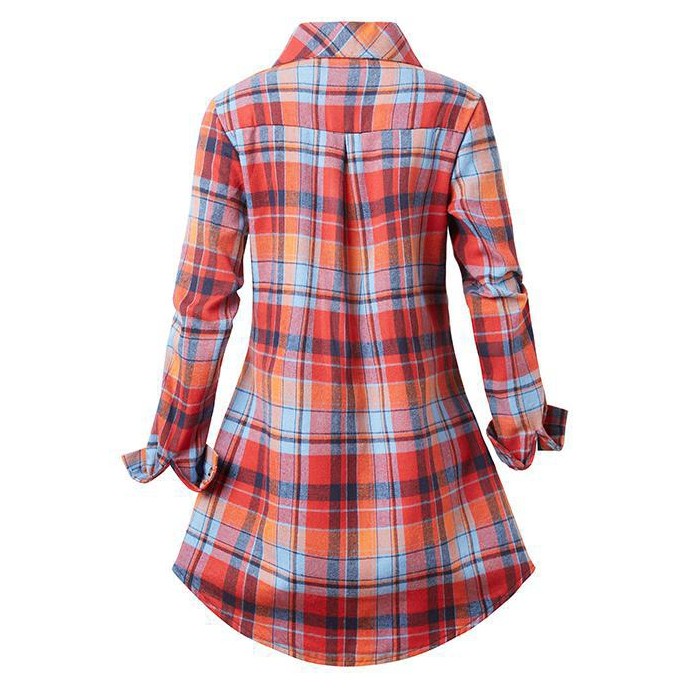 Kariertes Langarm-Hemdkleid fü – Winter Clothing Usa Bewertung und Preis