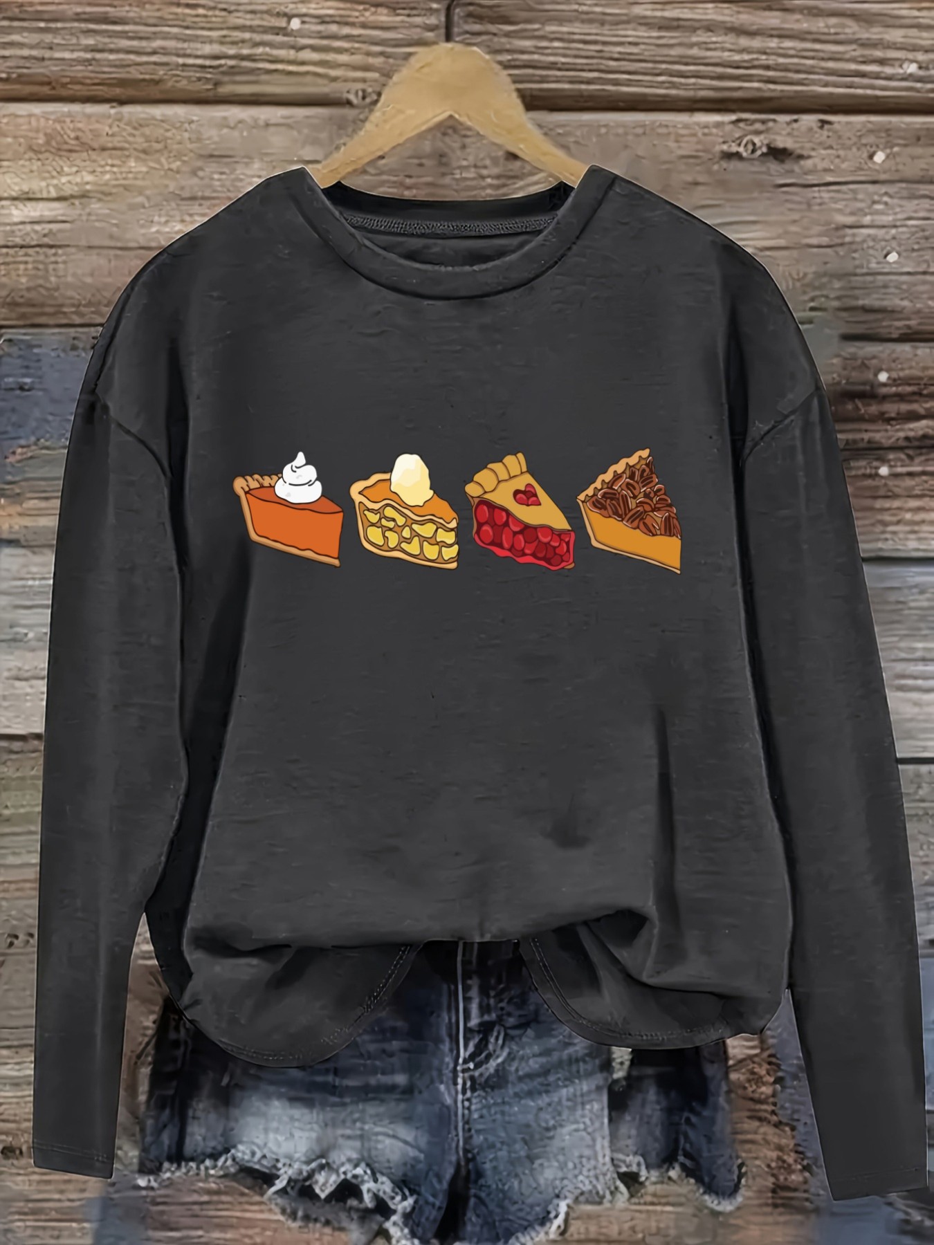 Damen-Freizeit-T-Shirt mit lan – Winter Clothing Usa Bewertung und Preis