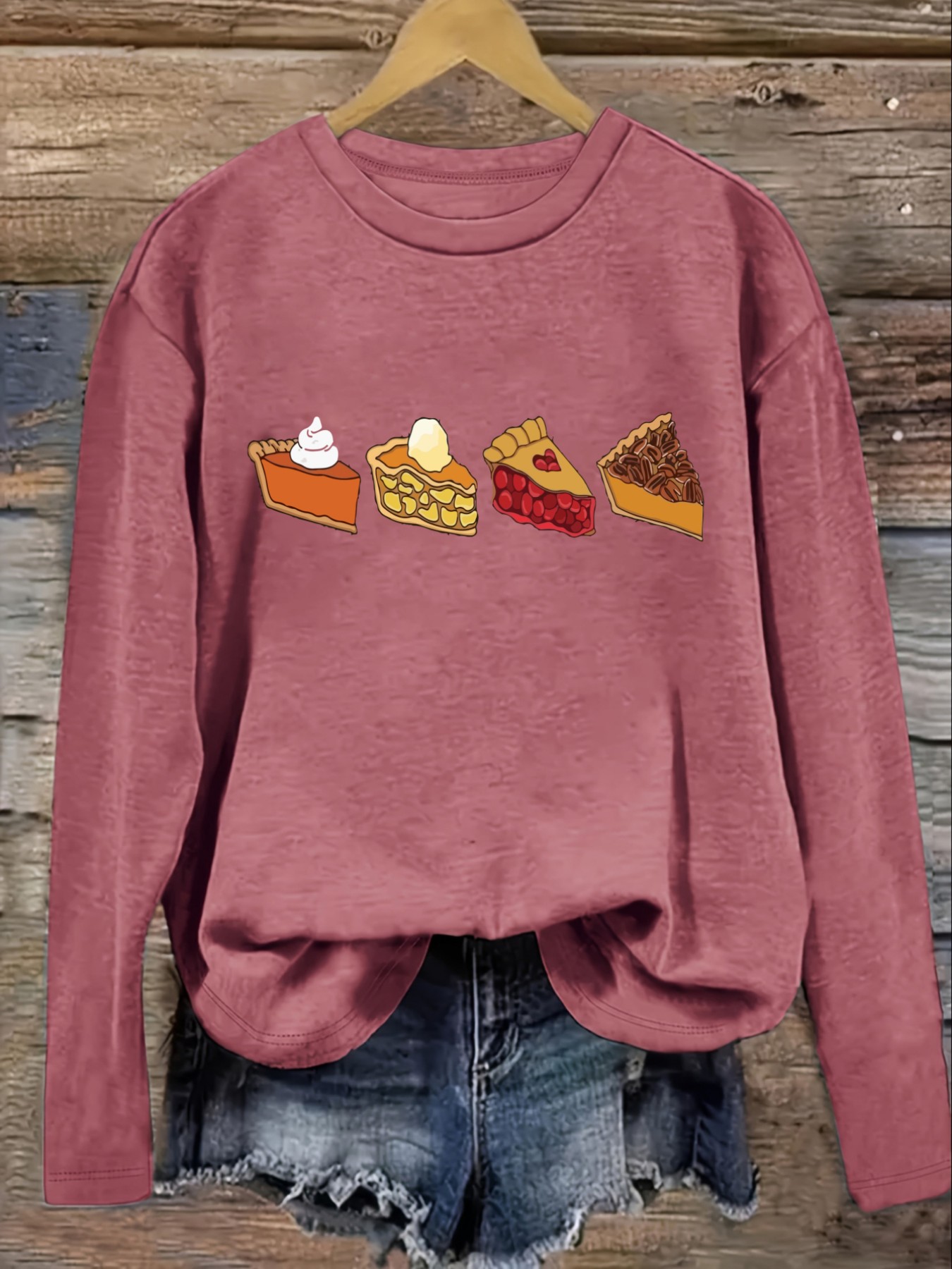 Damen-Freizeit-T-Shirt mit lan – Winter Clothing Usa Bewertung und Preis