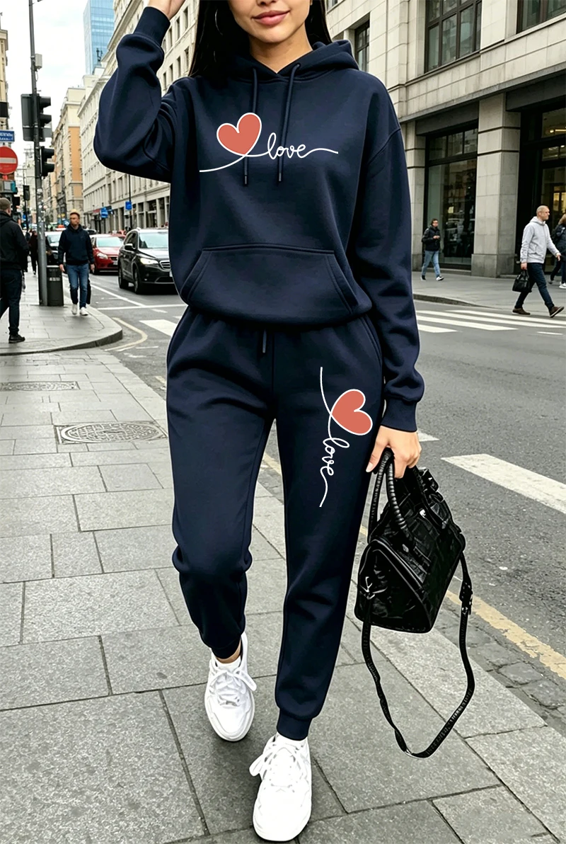 Damen-Trainingsanzug mit Print – Winter Clothing Usa Bewertung und Preis