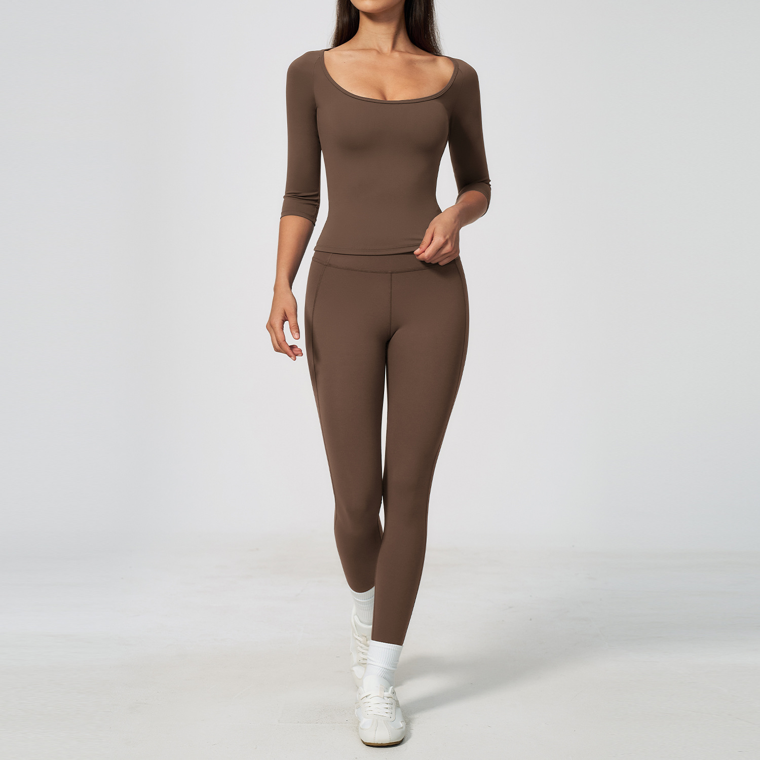 Damen 2-teiliges Yoga-Set 3/4- – Winter Clothing Equipment Bewertung und Preis
